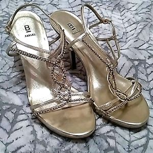 Bakers Gold Rhinestone Heels